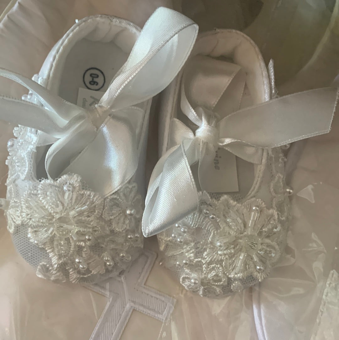Anita EC Ivory Satin Booties