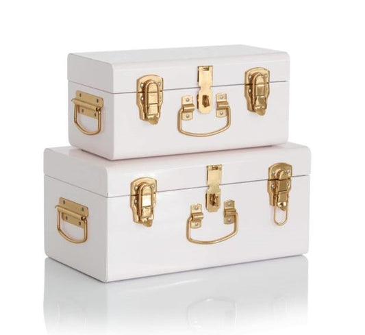 Belle & Co Living White Storage Cases