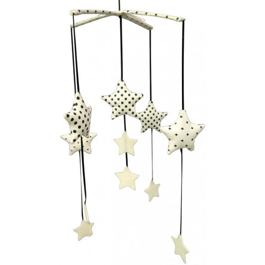 Alimrose Falling Star Mobile - Black & Ivory