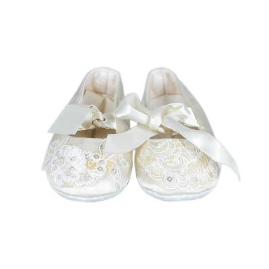 Sabrina DN Ivory Satin Booties