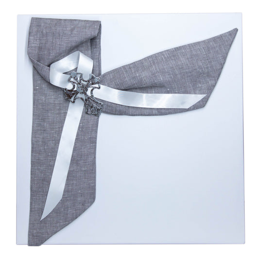 Preservation Christening Box Grey Linen
