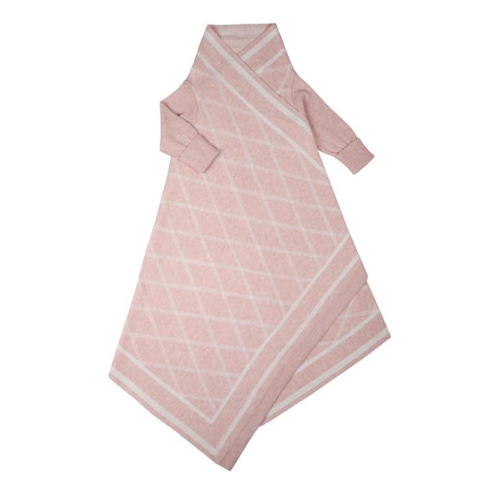 Jujo Baby Criss Cross pattern Shwrap™ - Blush/ecru