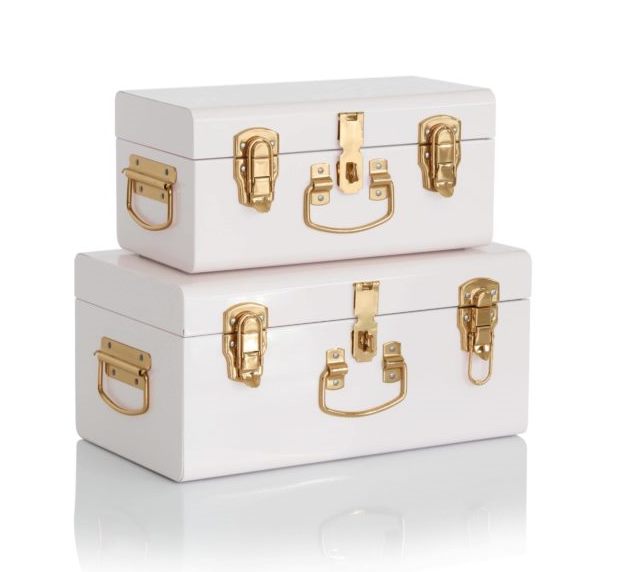 Belle & Co Living White Storage Cases