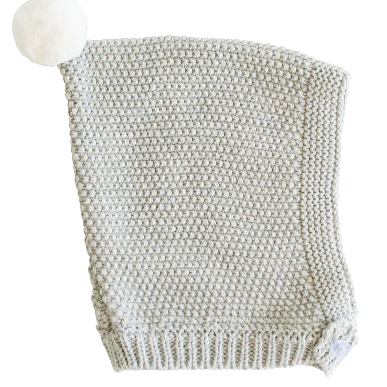 Alimrose Pom Pom Pixie Hat Grey & Ivory