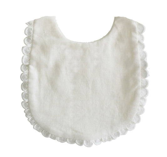 Alimrose Sophie Bib Ivory Linen