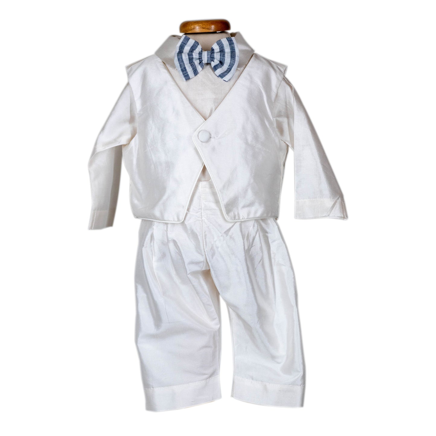 White Silk Suit Set