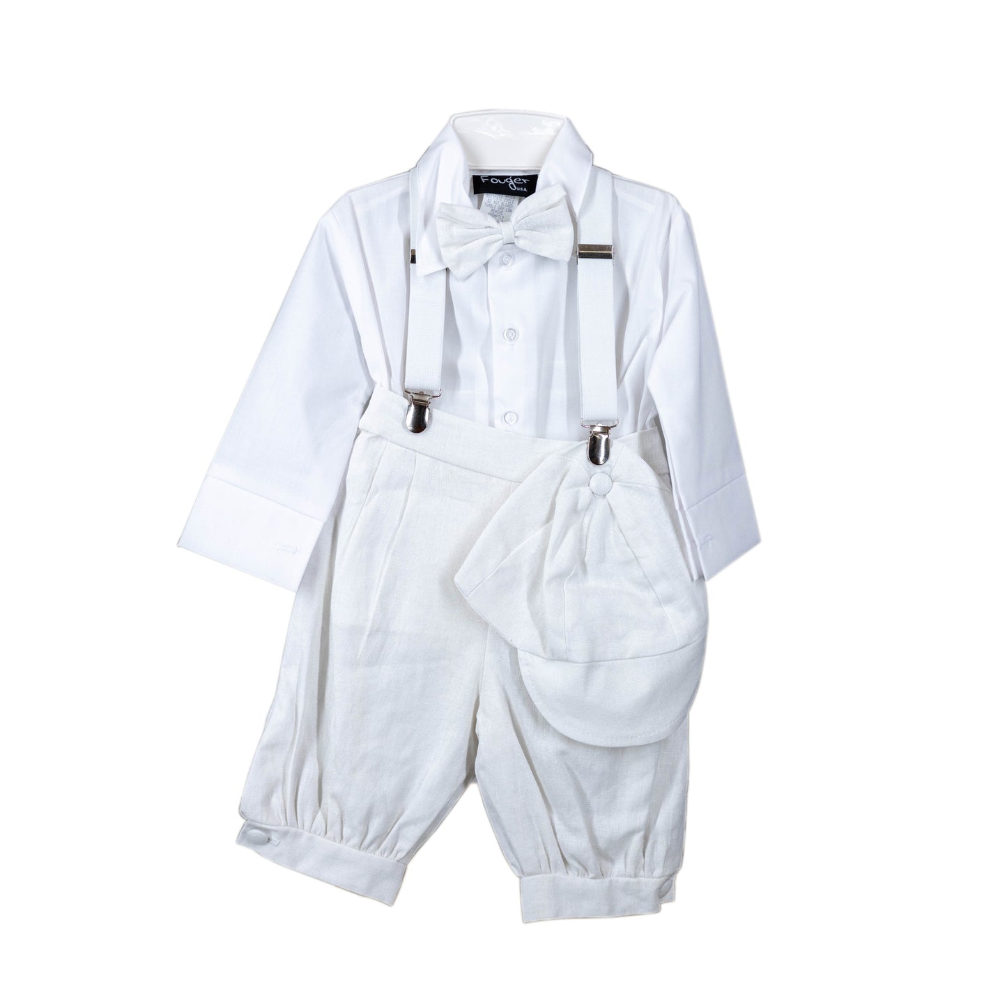Execukids Linen 5 Piece Suit (White)