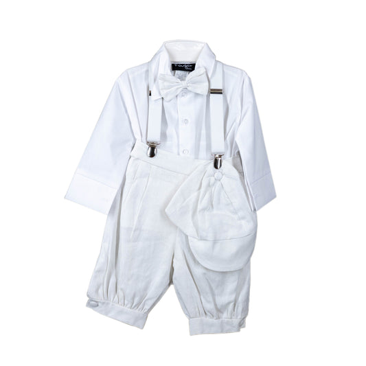 Execukids Linen 5 Piece Suit (White)