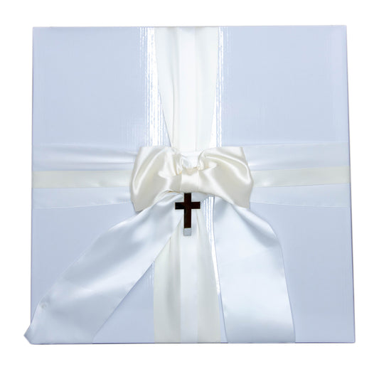 Preservation Christening Box Ivory & White Satin