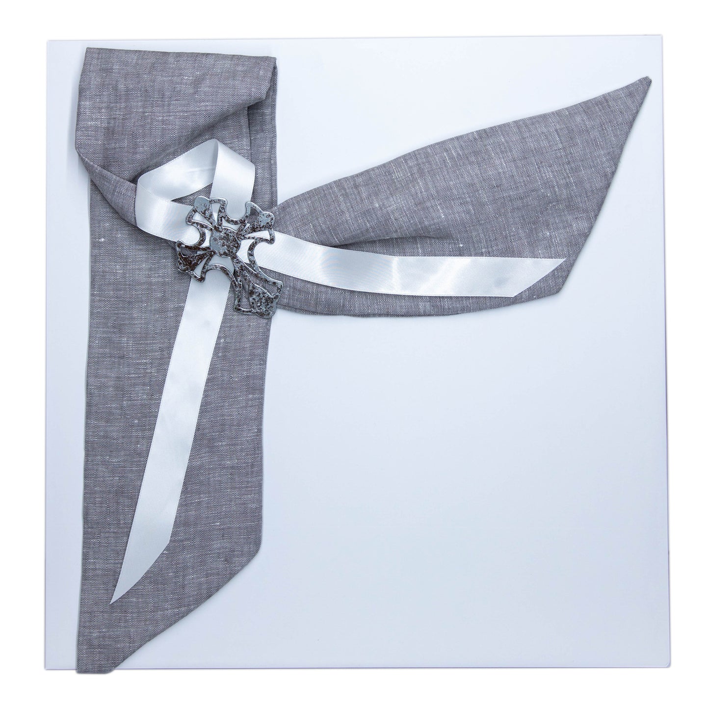 Preservation Christening Box Grey Linen