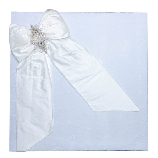 Preservation Christening Box White Silk Bow