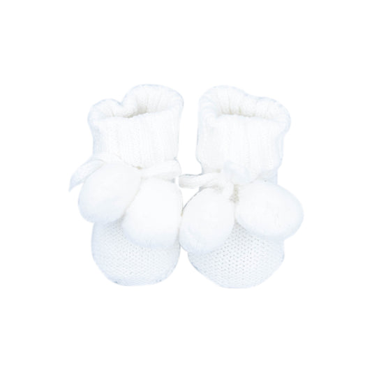 Knitted Booties White