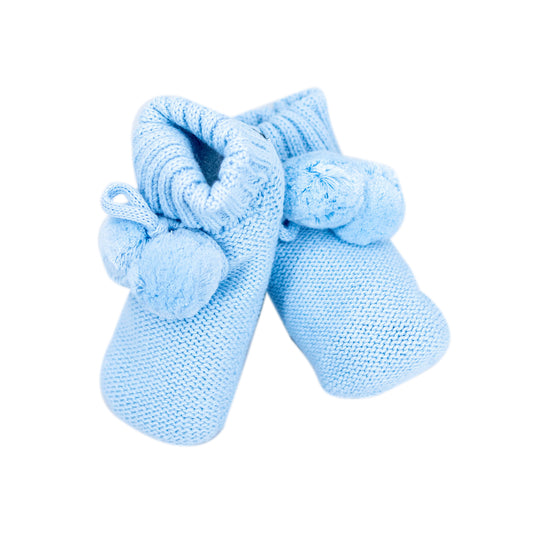 Knitted Booties Sky Blue