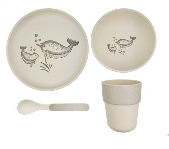 BambooWare Kids 4 PC Dining Set – Under the Sea